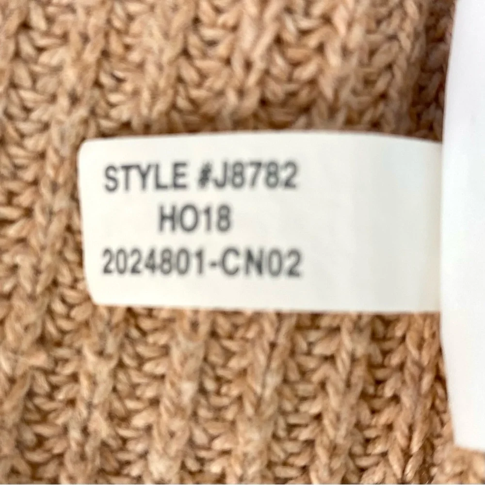Madewell Ribbed Pocket Sweater in Camel Blush, Size S